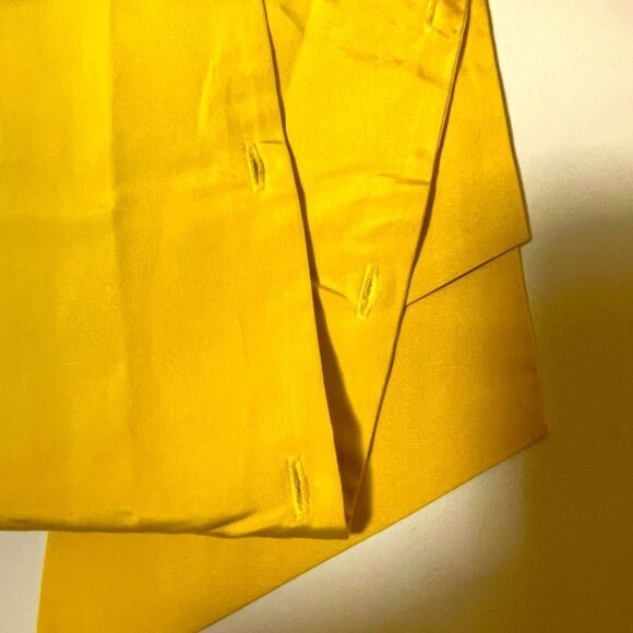 Tory burch taffeta Blouse Bright Bold Sunny Yellow Removable Versatile Bow 4 - Picture 8 of 16